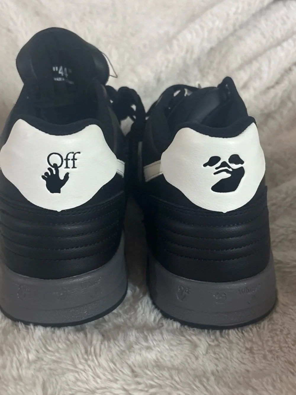 Off-White Black Sneakers with White Arrow Logo